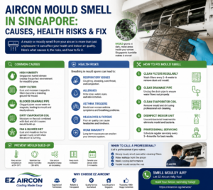 Aircon Mould Smell in Singapore: Causes, Health Risks & Fix