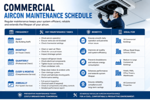 Commercial Aircon Maintenance Schedule: How Often Should You Service It?