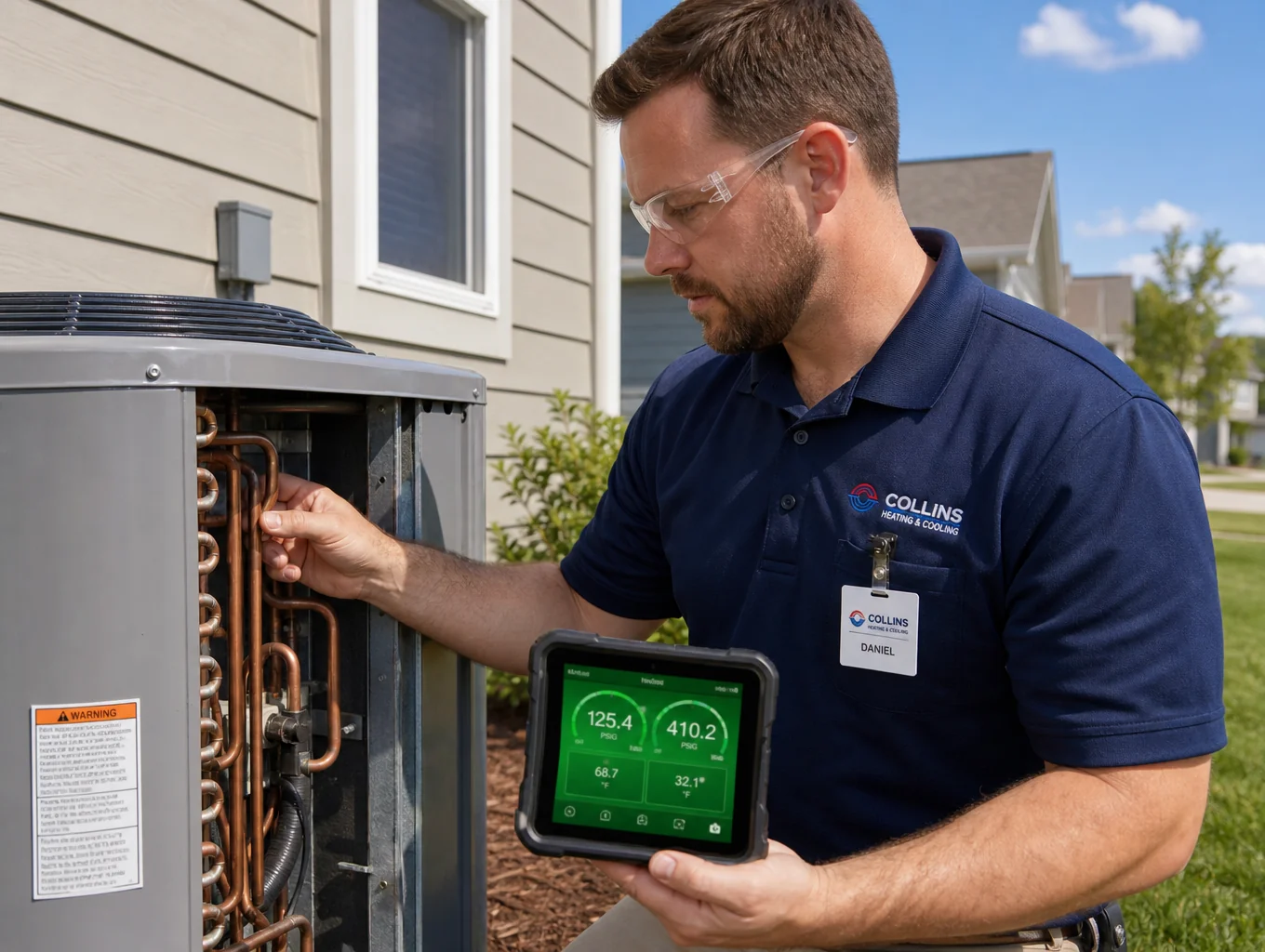 EZ Aircon certified technician servicing an air conditioning unit in Woodlands